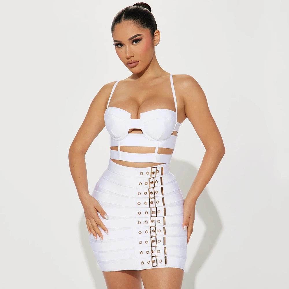 Sandy Bandage skirt set - REBECATHELABEL