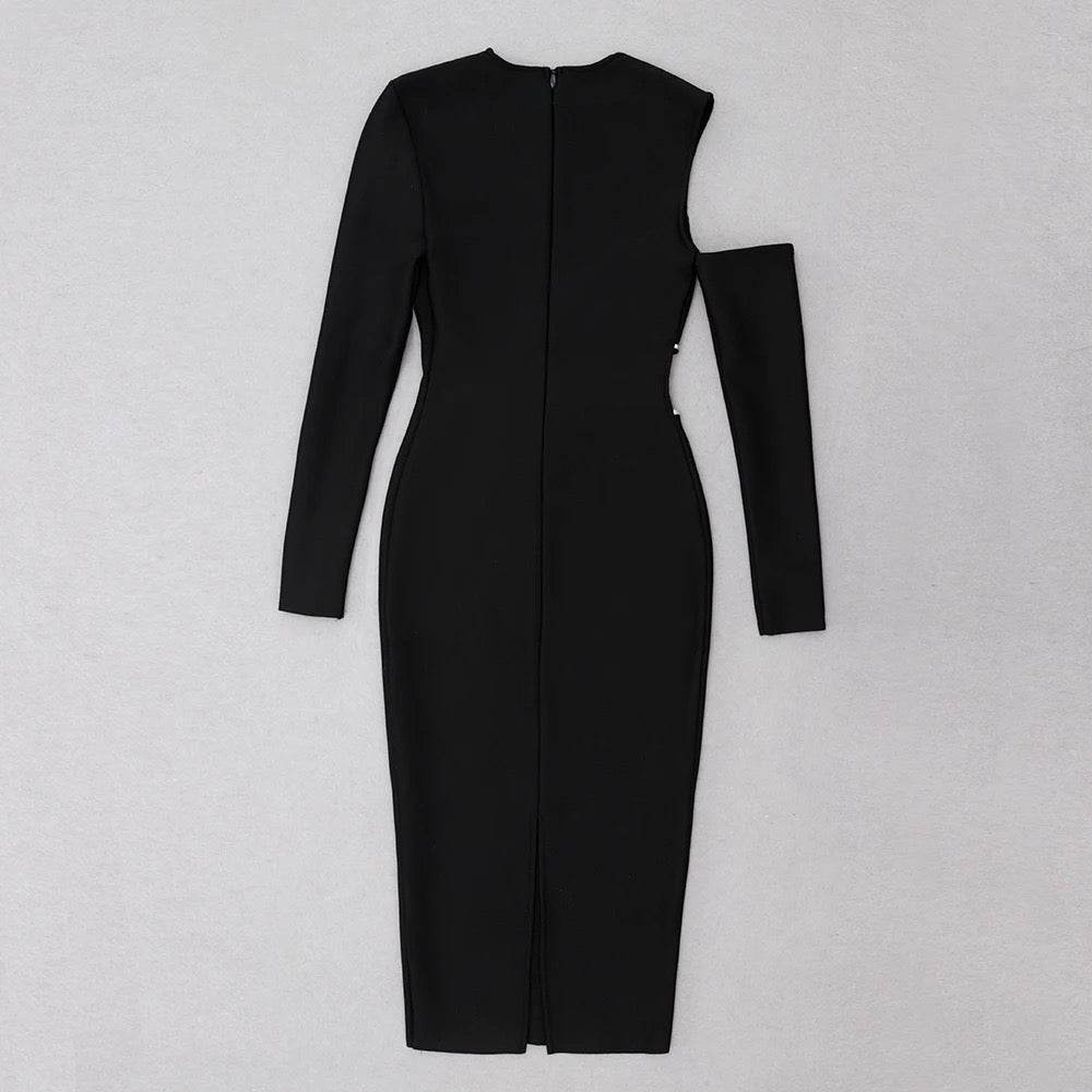 Sexy Midi Tight Bandage Dress - REBECATHELABEL