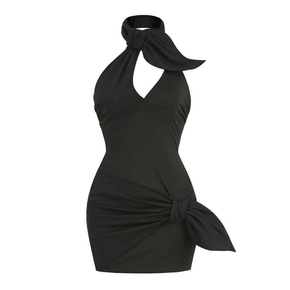 Sexy Sleeveless Backless Tight Mini Dress - REBECATHELABEL