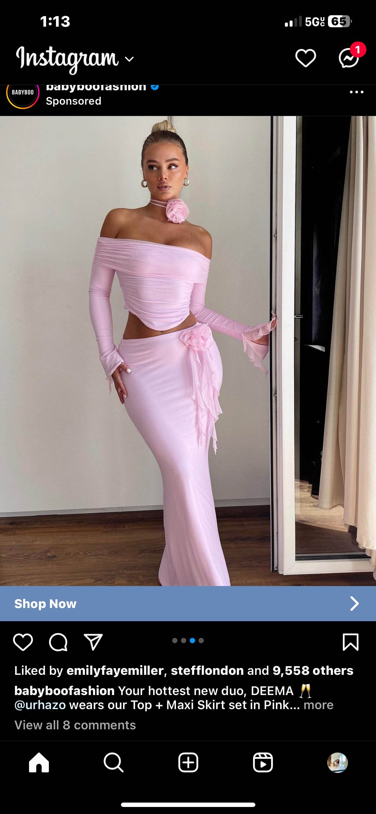 Slash Neck Off Shoulder skirt set - REBECATHELABEL