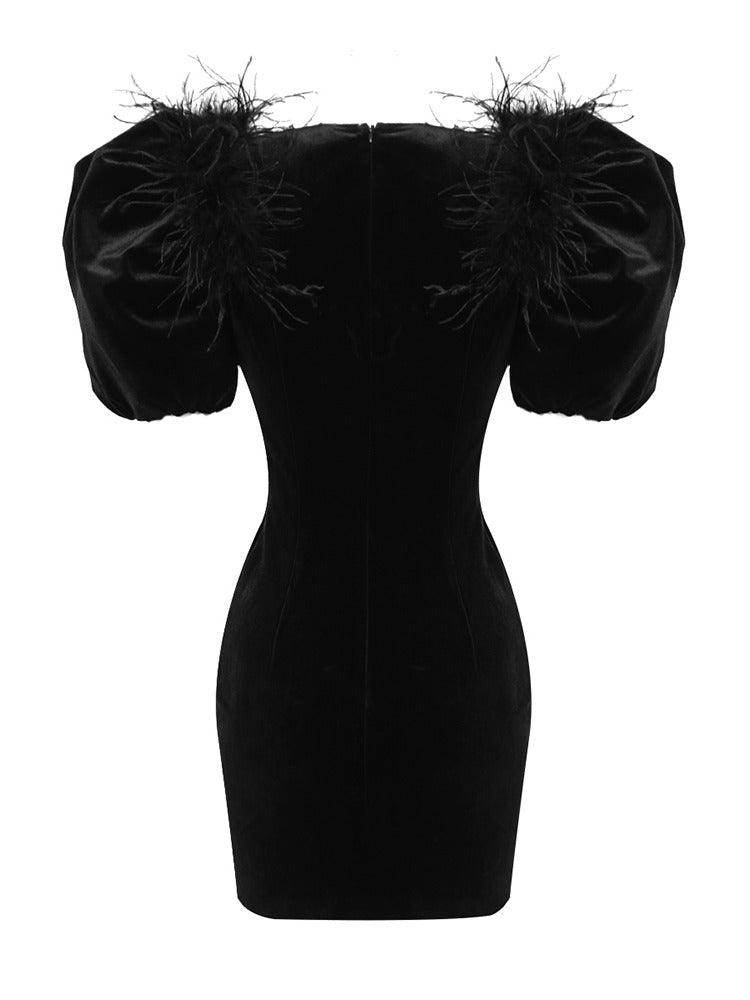 Sneak Beaded Velvet Mini Dress - REBECATHELABEL