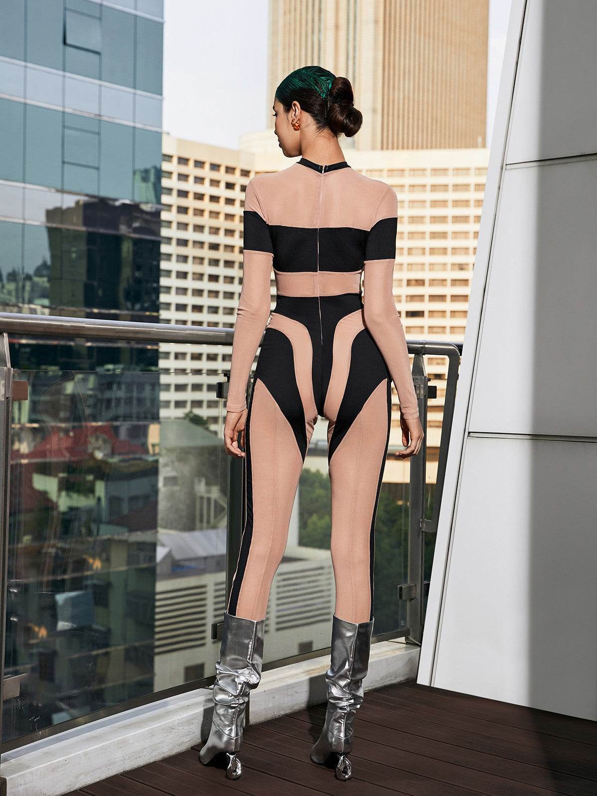 Square Stripe Jumpsuit - REBECATHELABEL