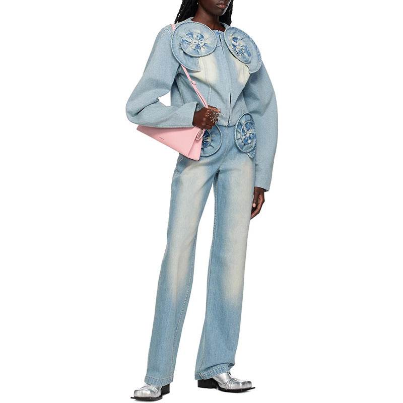 Star flower denim pant - REBECATHELABEL