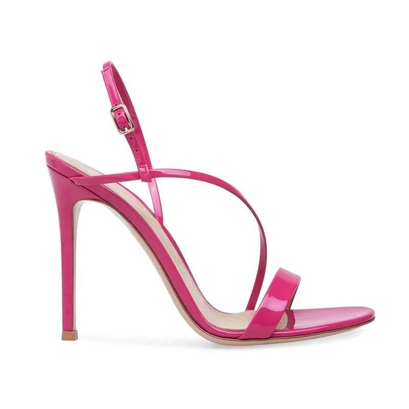 Stiletto Thin High Heel Buckle Ankle Strap Sandal - REBECATHELABEL