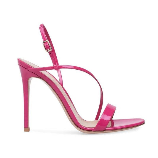 Stiletto Thin High Heel Buckle Ankle Strap Sandal - REBECATHELABEL