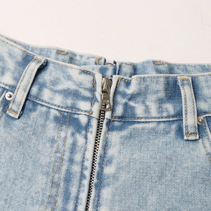 Stitching High Waist Slimming Skinny Jeans - REBECATHELABEL