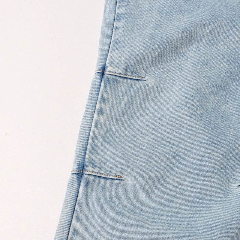 Stitching High Waist Slimming Skinny Jeans - REBECATHELABEL