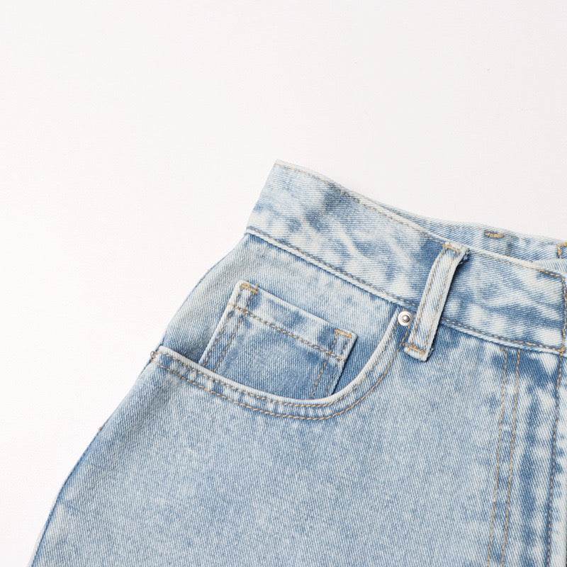 Stitching High Waist Slimming Skinny Jeans - REBECATHELABEL