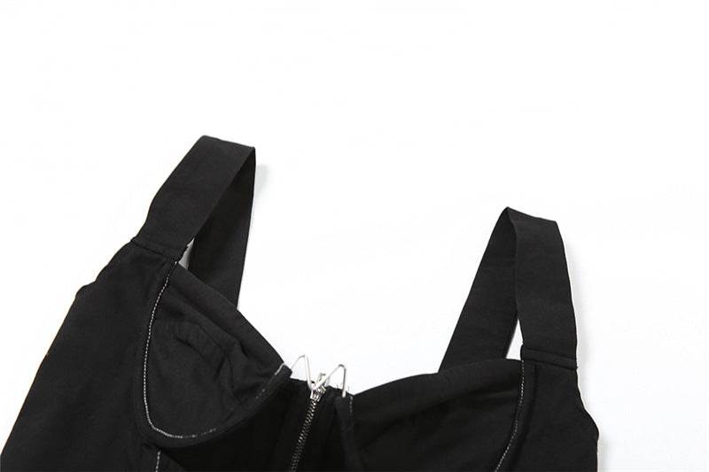 Stitching Vest Top High Waist Hip Slim Fit Skirt Set - REBECATHELABEL