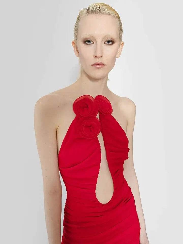 Strapless Deep V-neck Sexy dress - REBECATHELABEL