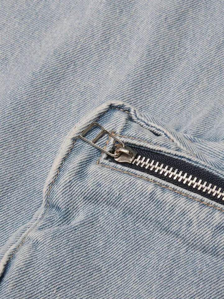 Streetwear Blue Wide Leg Pants - REBECATHELABEL