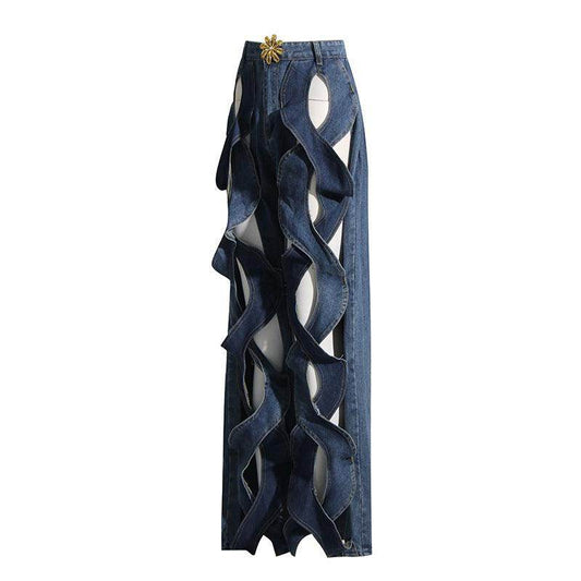 Streetwear Hollow Out Jeans - REBECATHELABEL