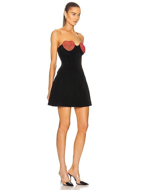 Sweet Heart Diamond Design Strapless Sexy A-line Mini Dress - REBECATHELABEL