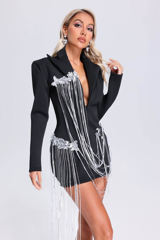 Tassel Blazer Dress - REBECATHELABEL