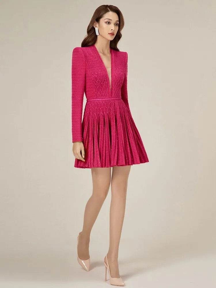 Tatila mini long sleeve dress - REBECATHELABEL