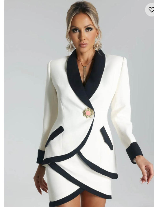 Toni Patchwork Blazer Set - REBECATHELABEL