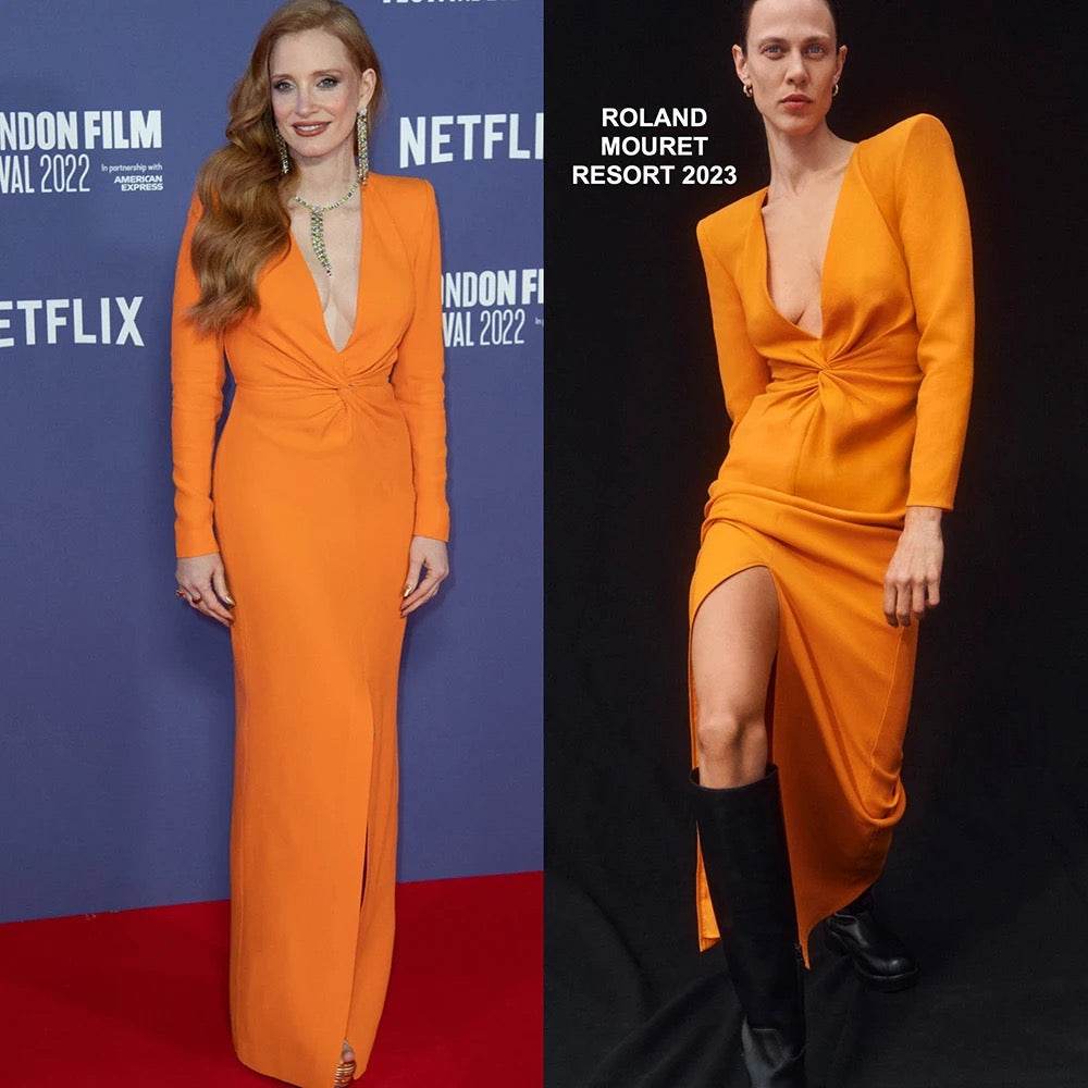 V-neck Pleated Long Sleeve Extra Long Bandage Dress - REBECATHELABEL