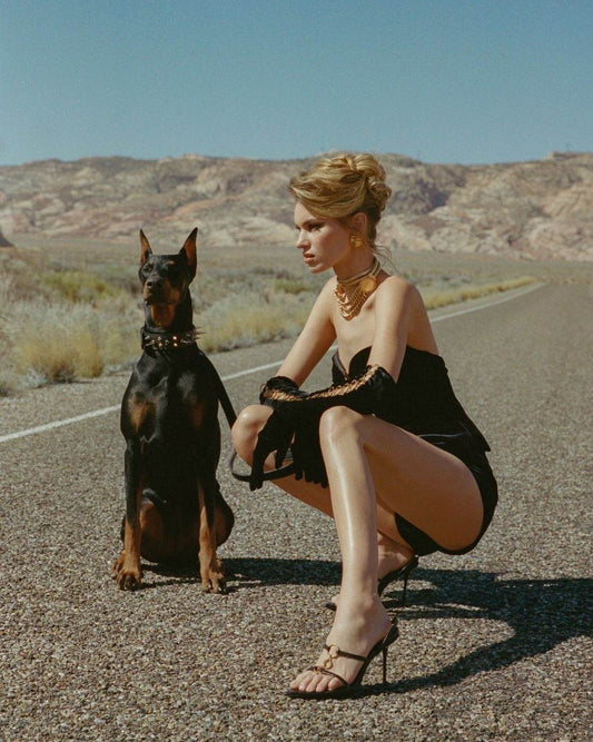 V-neck Short Set 2-piece Gloved Velvet set - REBECATHELABEL