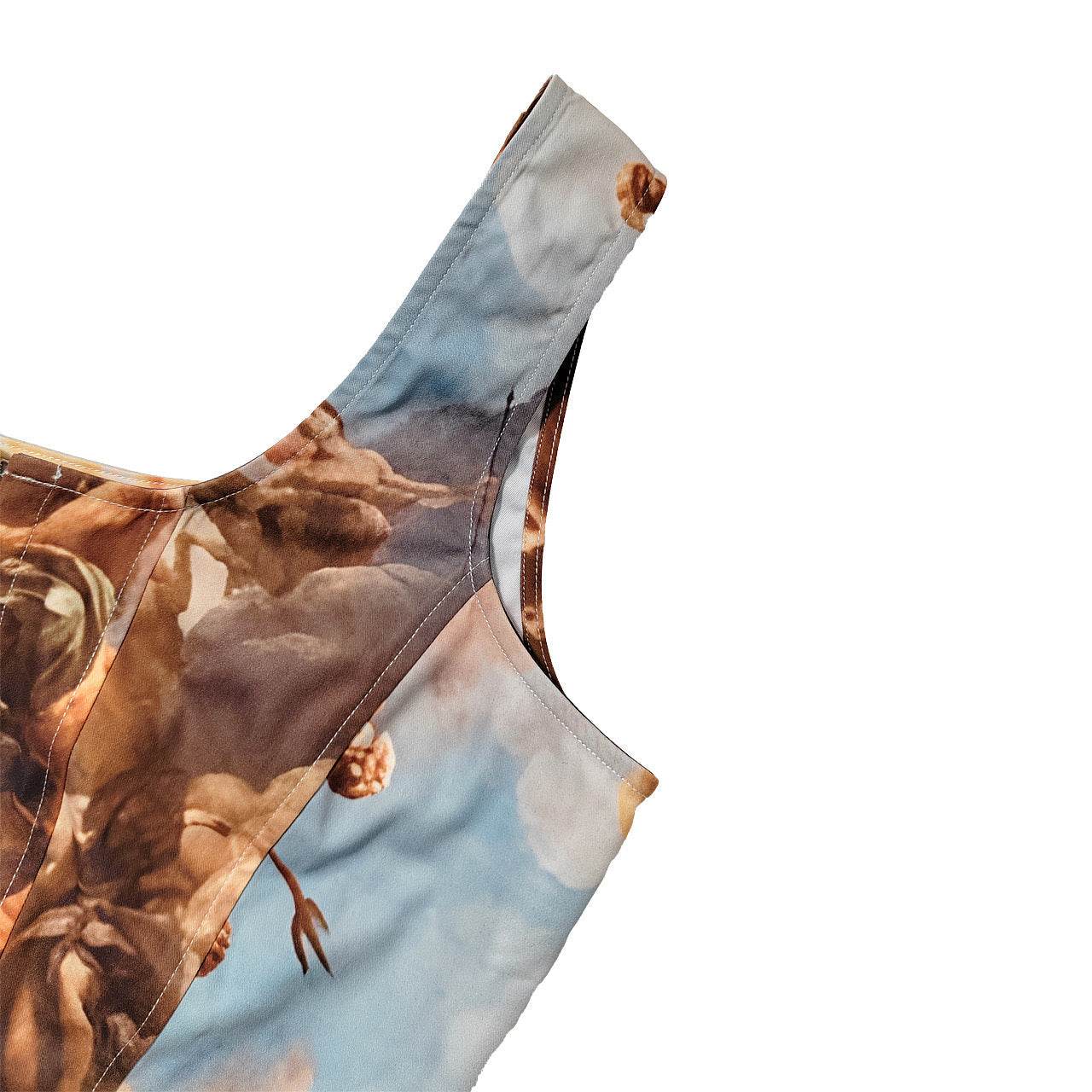 Vest Sexy Bare Cropped High Waist Trousers set - REBECATHELABEL