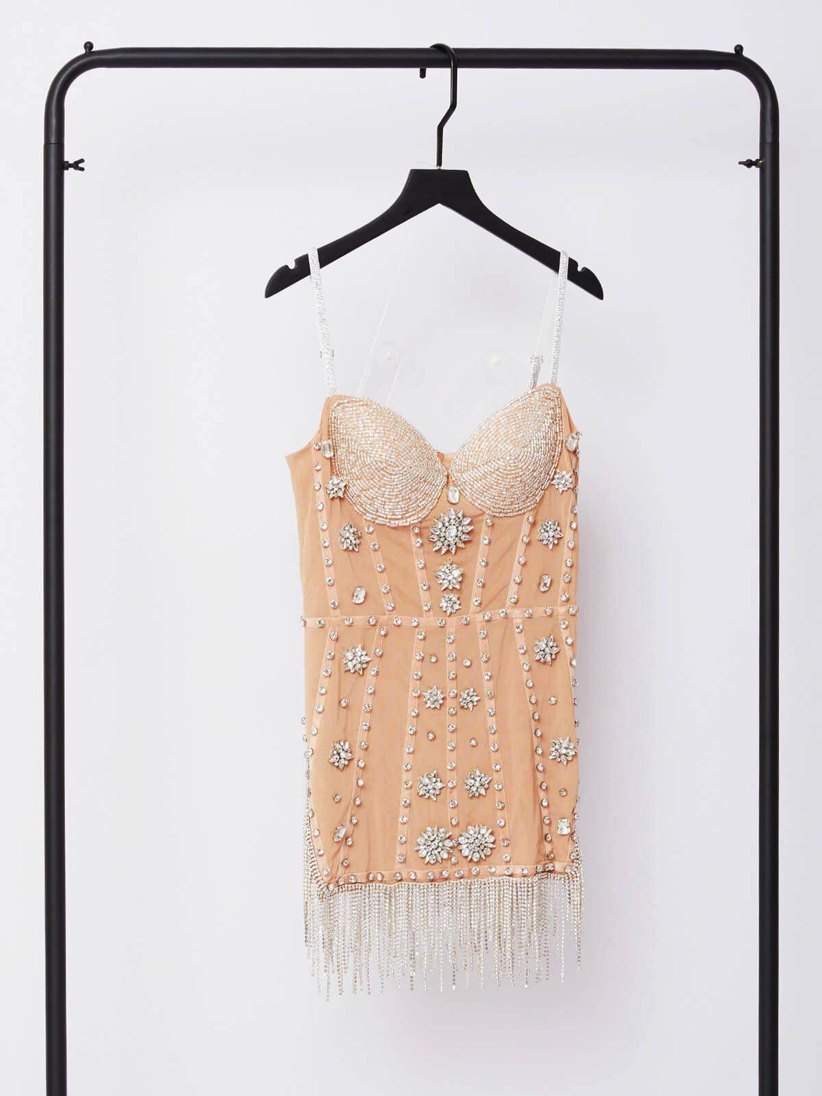 Yandy Embellished Mini Dress - REBECATHELABEL