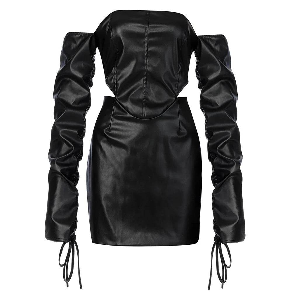 Yandy leather mini dress - REBECATHELABEL