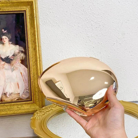 Acrylic Shining Shoulder Bag Metal Feeling Goose Egg Box Bag - REBECATHELABEL
