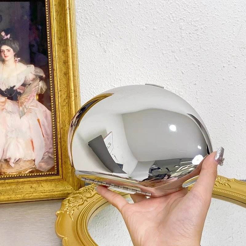 Acrylic Shining Shoulder Bag Metal Feeling Goose Egg Box Bag - REBECATHELABEL