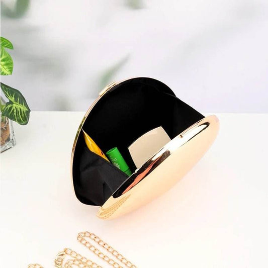 Acrylic Shining Shoulder Bag Metal Feeling Goose Egg Box Bag - REBECATHELABEL