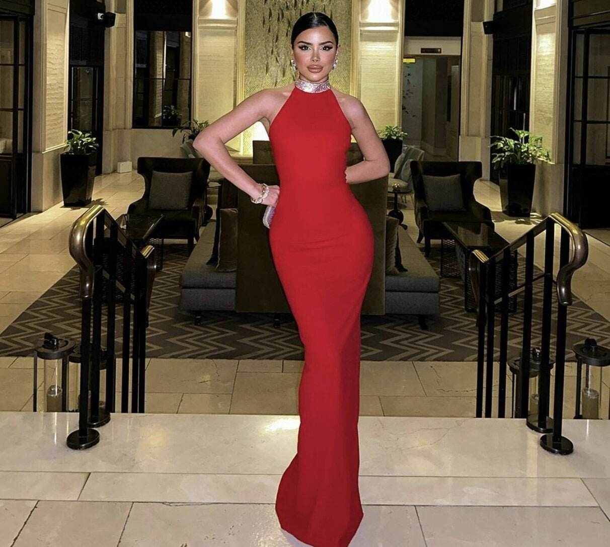 Aloma floor length dress - REBECATHELABEL