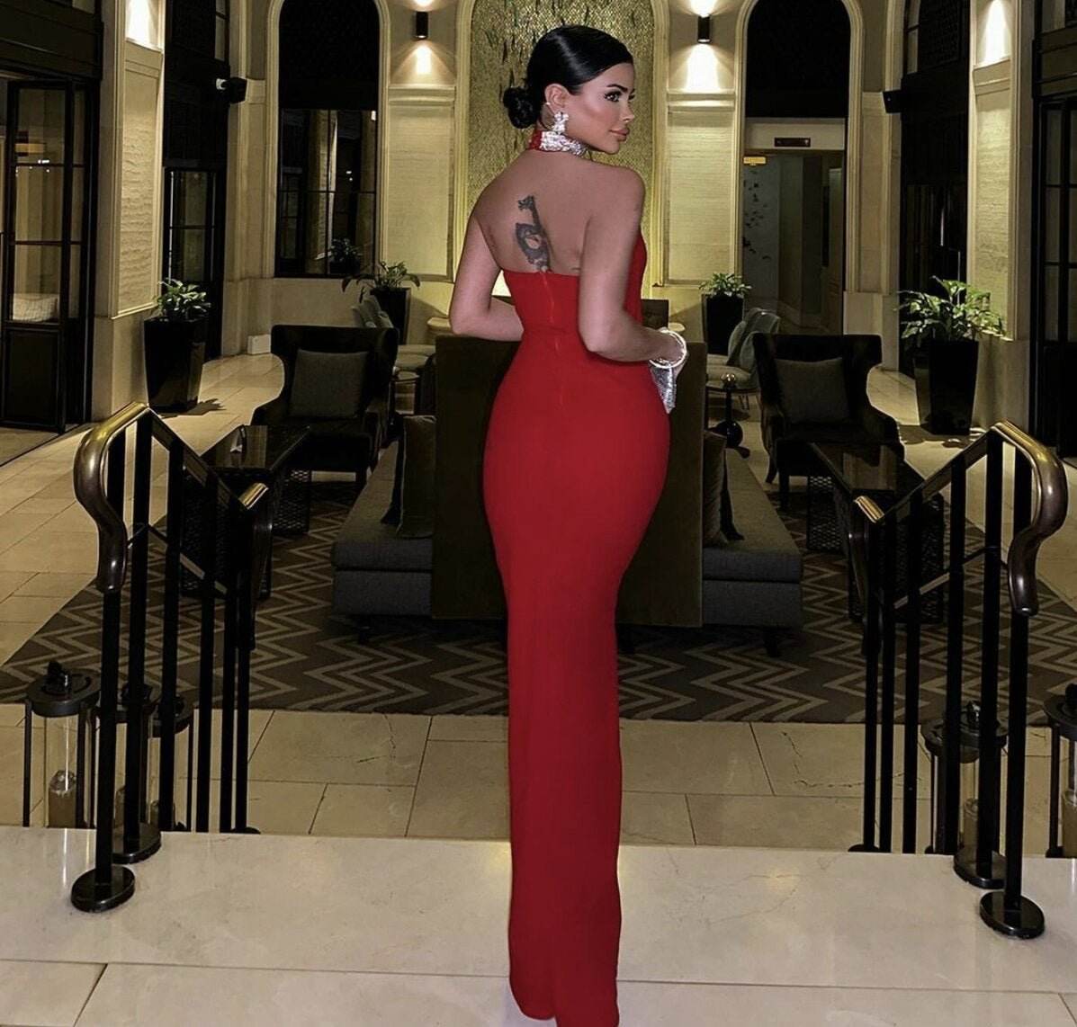 Aloma floor length dress - REBECATHELABEL