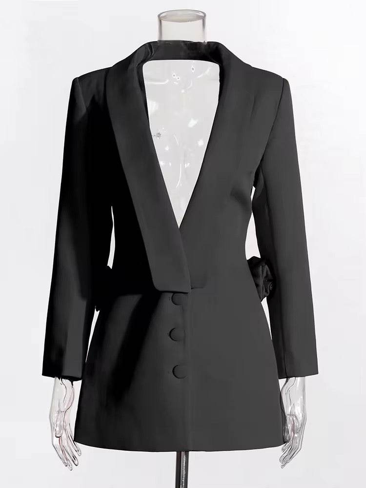 Backless Patchwork Appliques Blazers - REBECATHELABEL