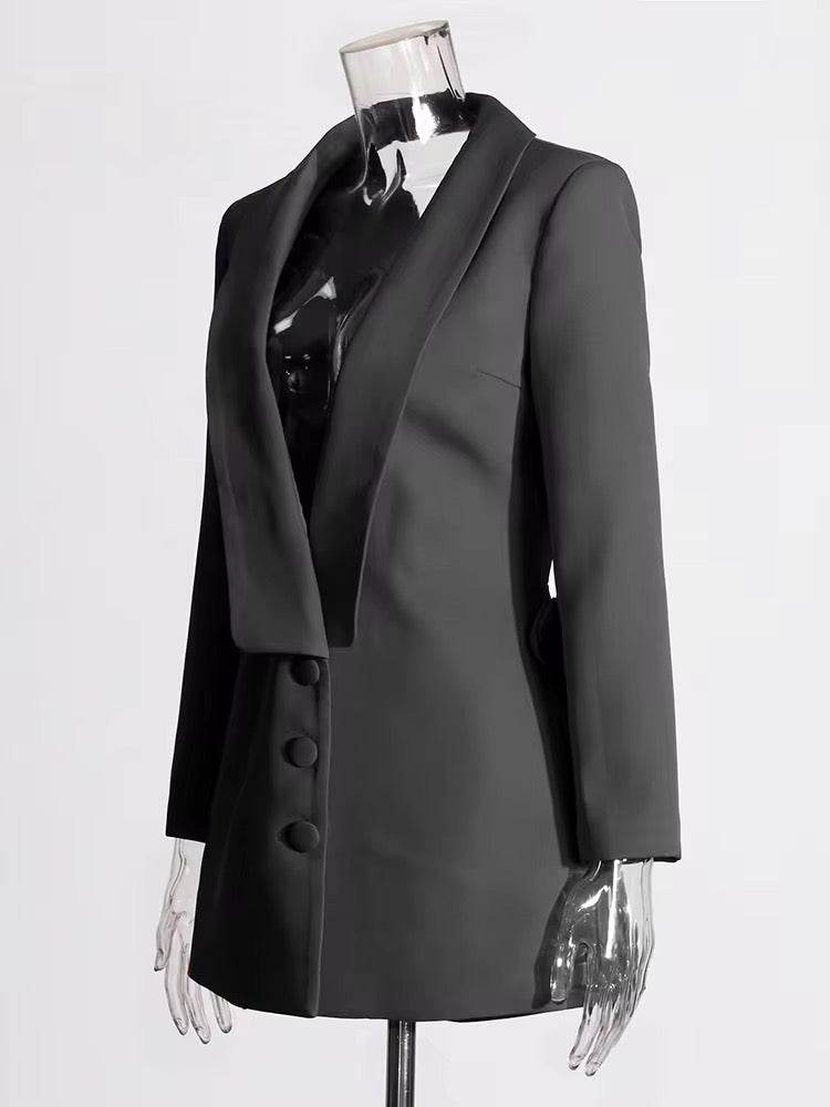 Backless Patchwork Appliques Blazers - REBECATHELABEL