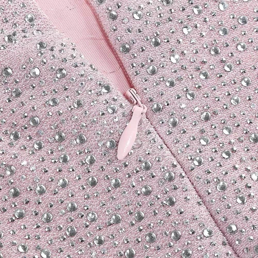 Backless Tight Maxi Pink Dress - REBECATHELABEL