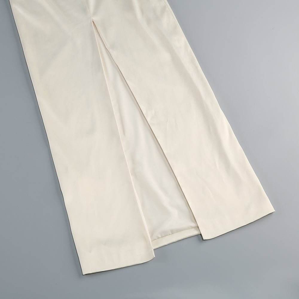 Becca white long slit dress - REBECATHELABEL