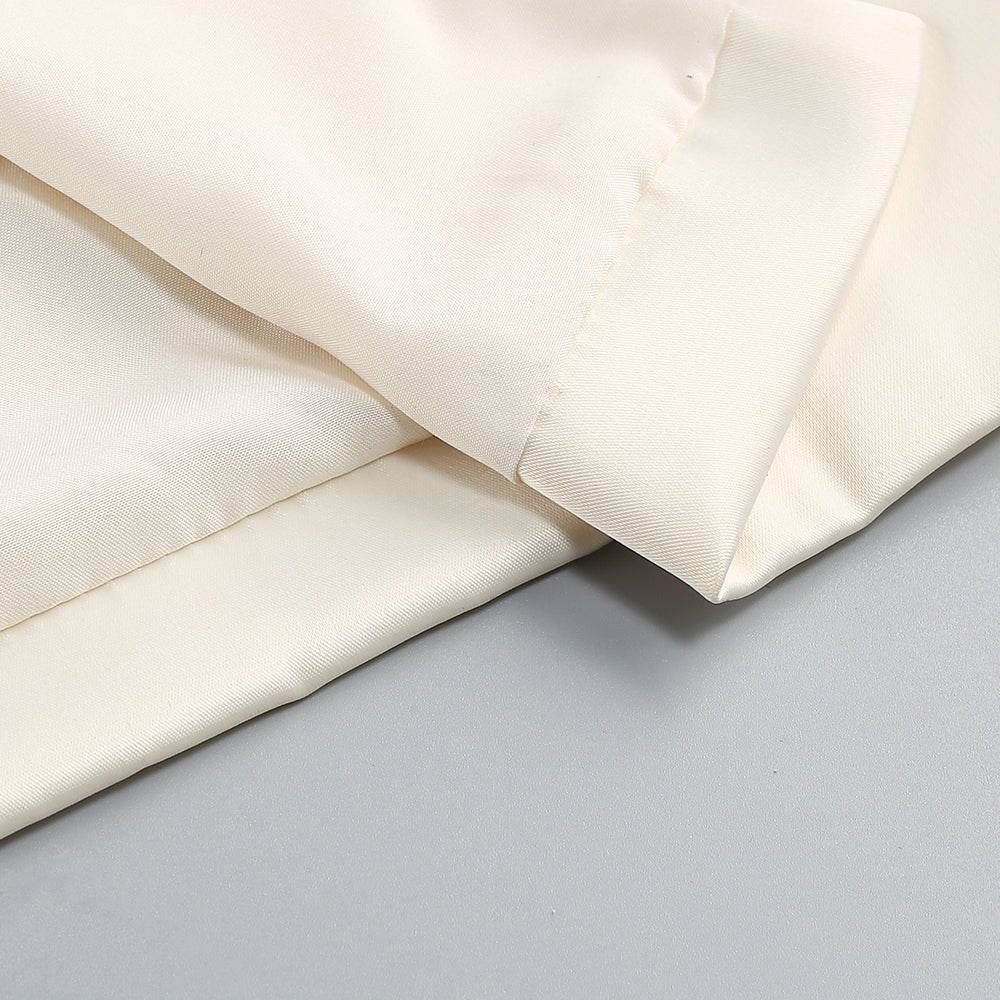 Becca white long slit dress - REBECATHELABEL