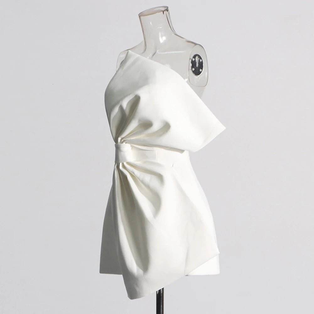 Big Bow White Yellow Strapless Sexy A-line Party Mini Dress - REBECATHELABEL