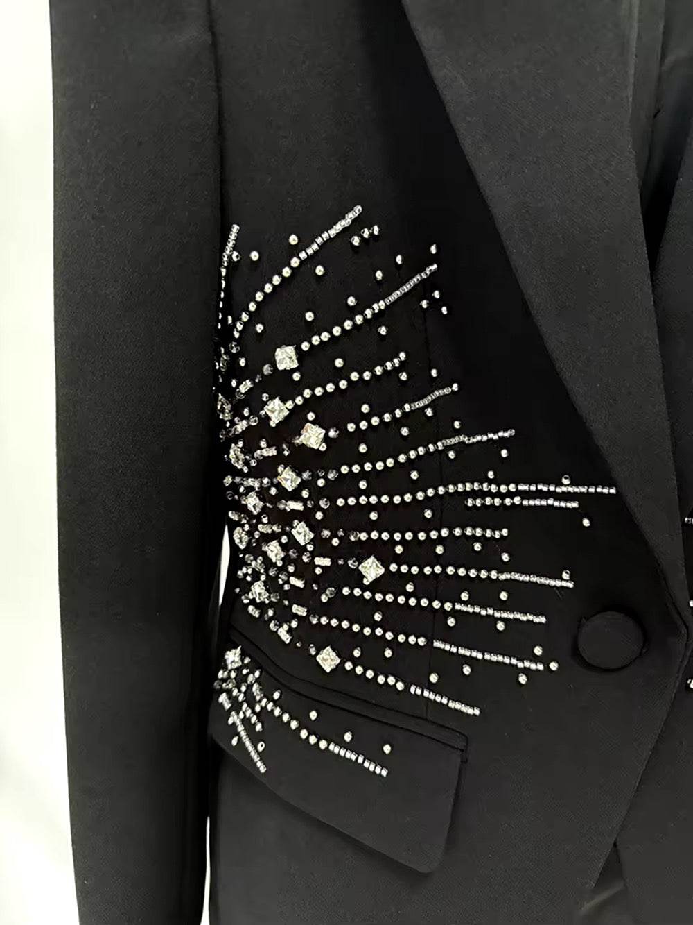 Black Blazer Pantsuits Two Piece Set - REBECATHELABEL