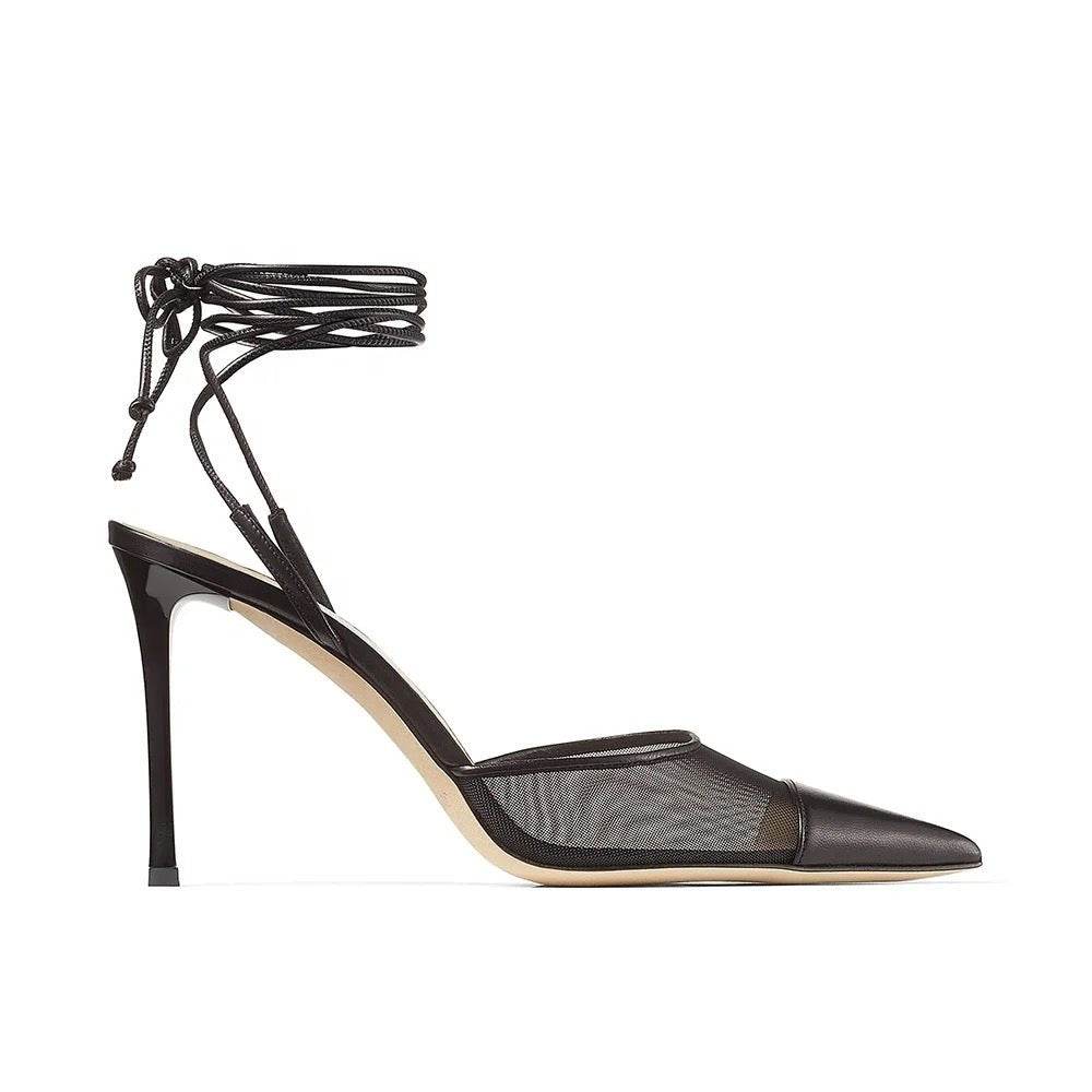 Black Pointed Toe High Heels - REBECATHELABEL