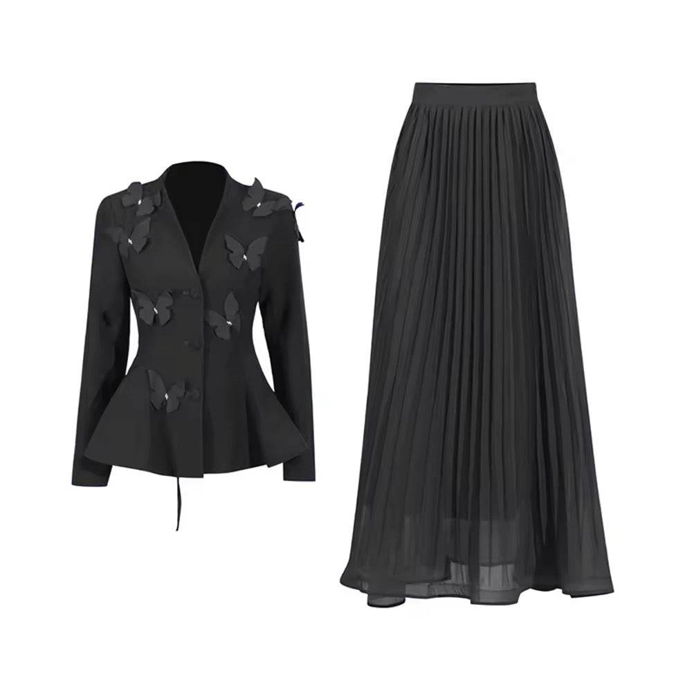 Blazer Pleated Skirt Sets - REBECATHELABEL
