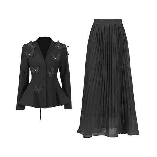 Blazer Pleated Skirt Sets - REBECATHELABEL