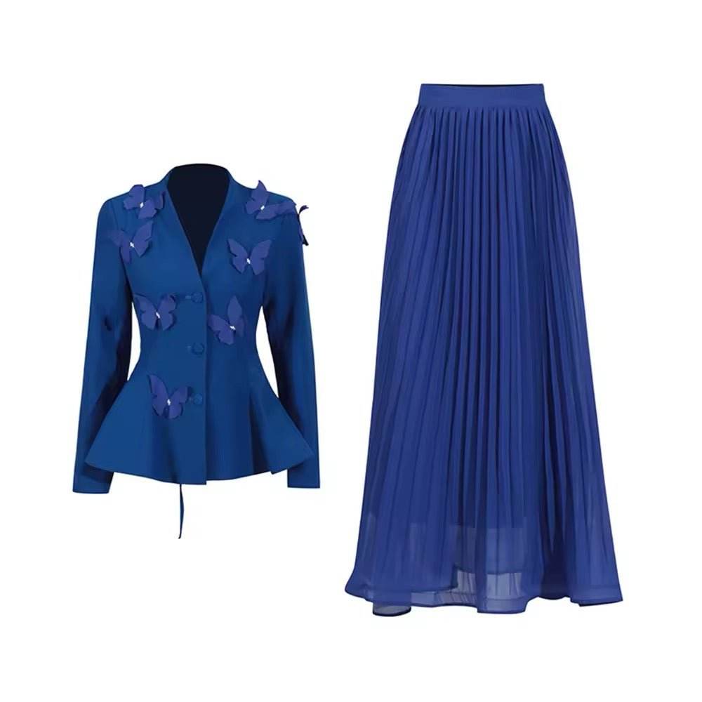 Blazer Pleated Skirt Sets - REBECATHELABEL