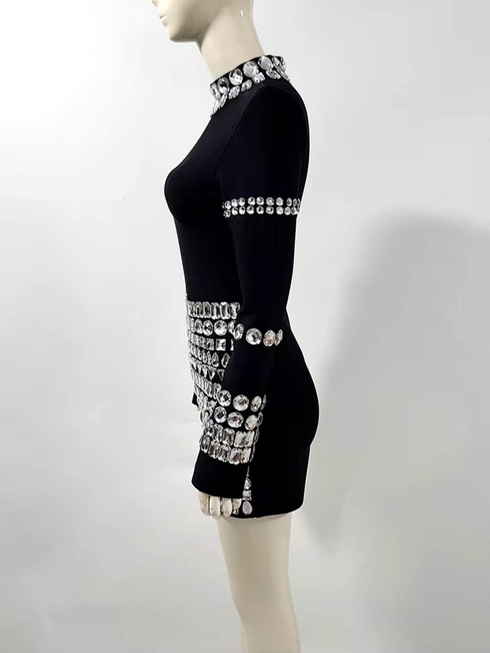 Bodycon Crystal Diamond Sexy Rompers - REBECATHELABEL