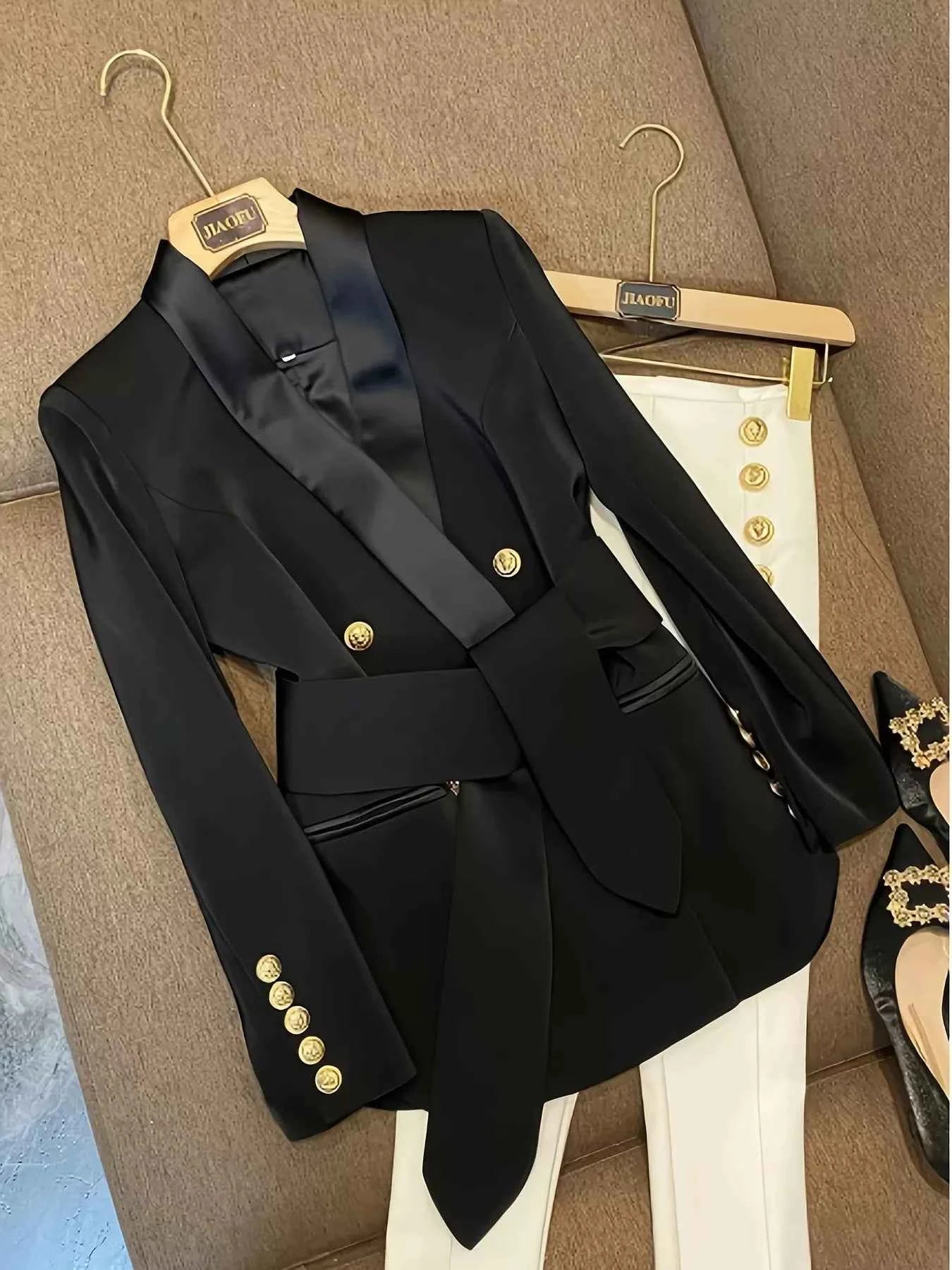 Double-Breasted Slim Fit Blazer
