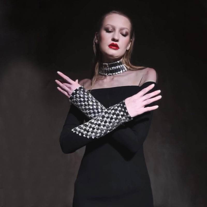 Camila diamond midi dress - REBECATHELABEL