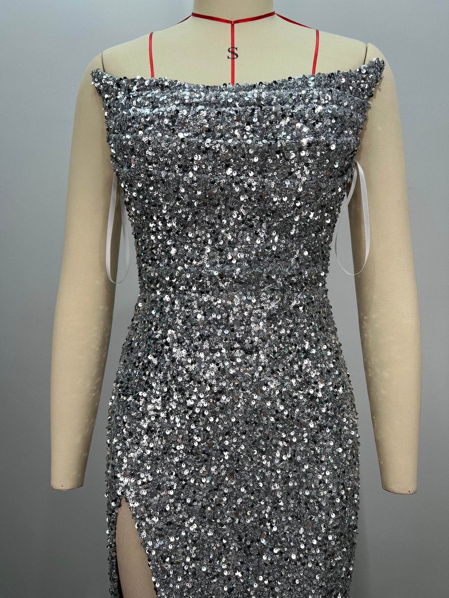 Camile sequin floor length dress - REBECATHELABEL