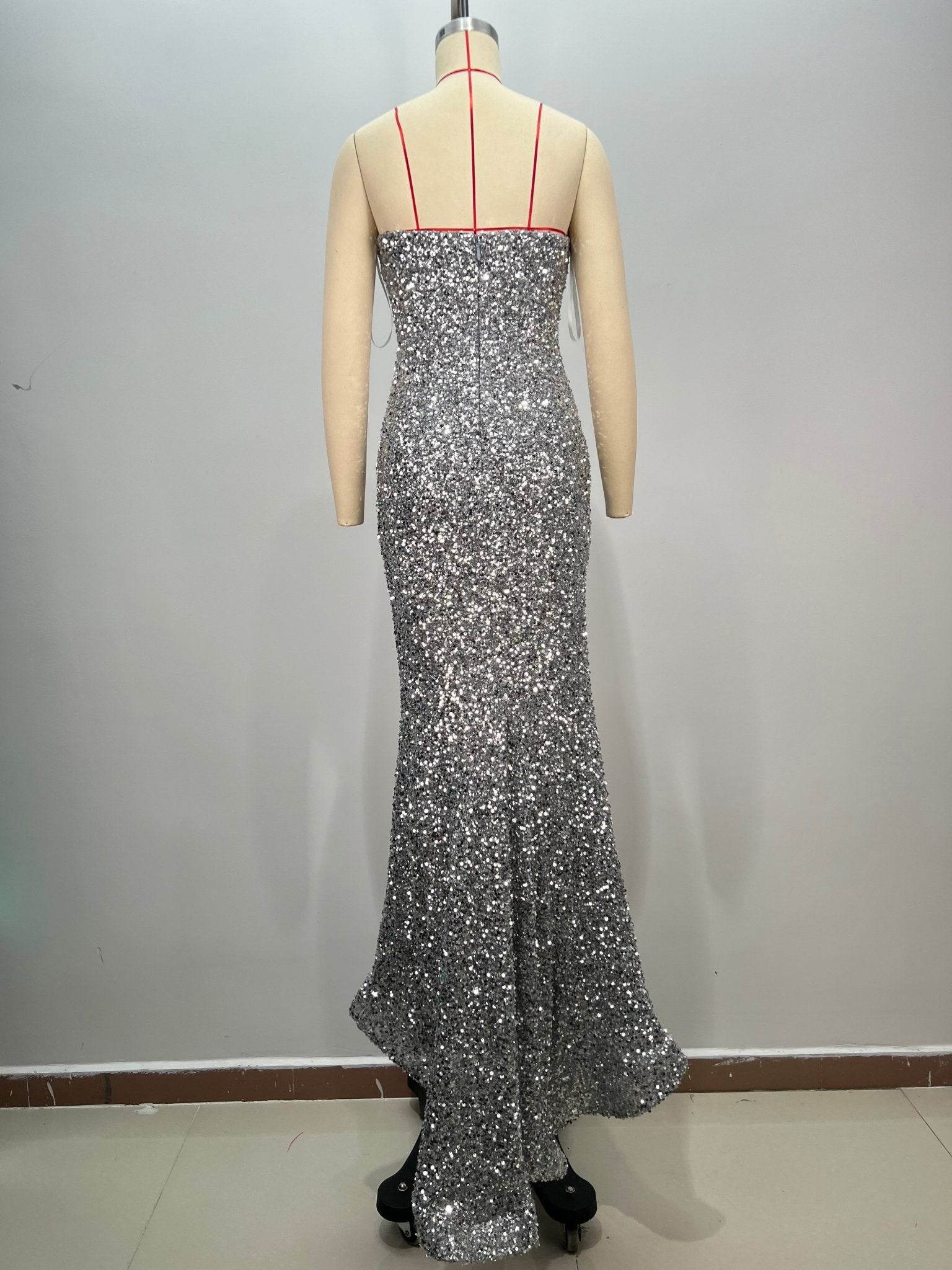 Camile sequin floor length dress - REBECATHELABEL