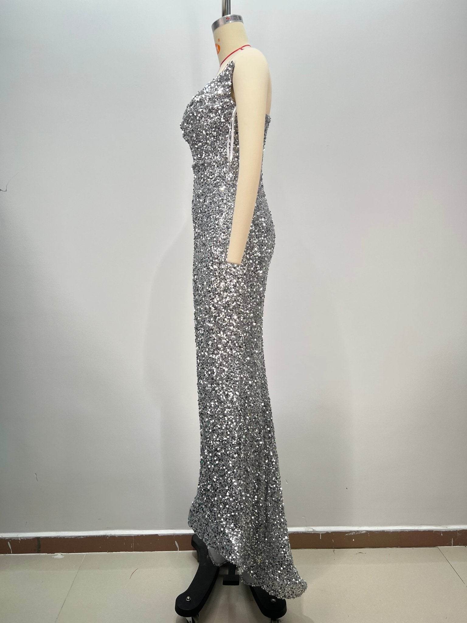 Camile sequin floor length dress - REBECATHELABEL