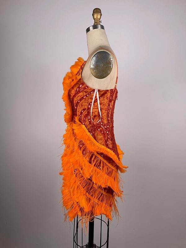 Camille feather mini dress - REBECATHELABEL