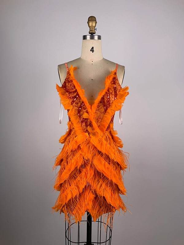 Camille feather mini dress - REBECATHELABEL