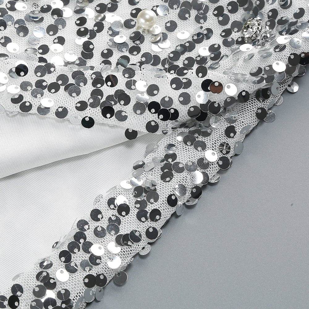 Ciara sequin pearl dress - REBECATHELABEL